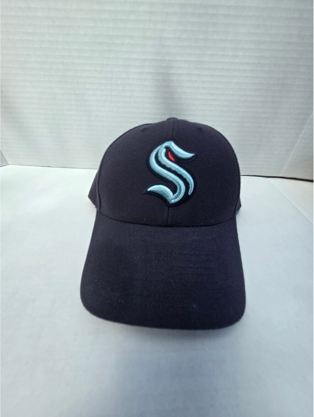 Seattle Kraken NHL Navy Embroidered Logo Adjustable Baseball Cap Hat